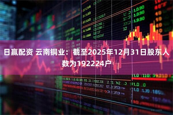 日赢配资 云南铜业：截至2025年12月31日股东人数为192224户